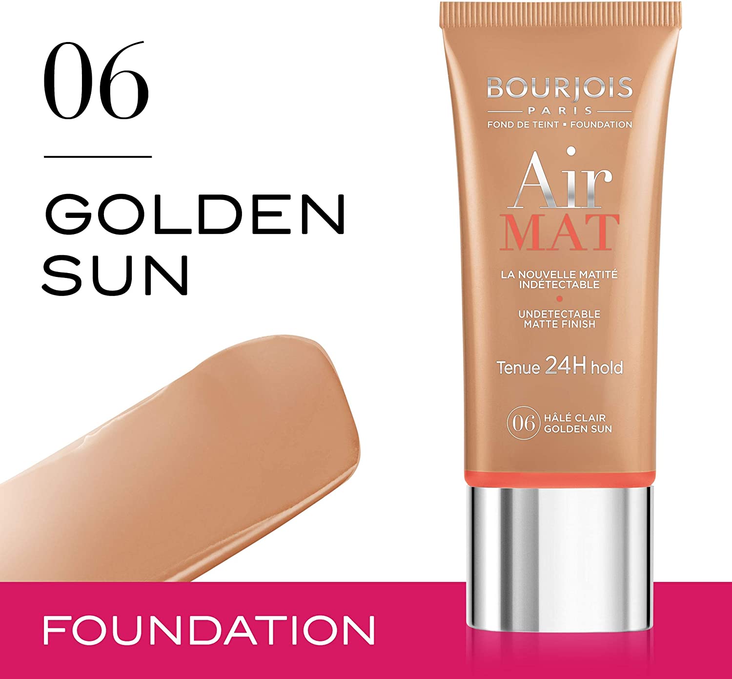 Bourjois Air Mat Mattifying Foundation 30ml - 06 Hale Clair (Golden Sun) - Image 3