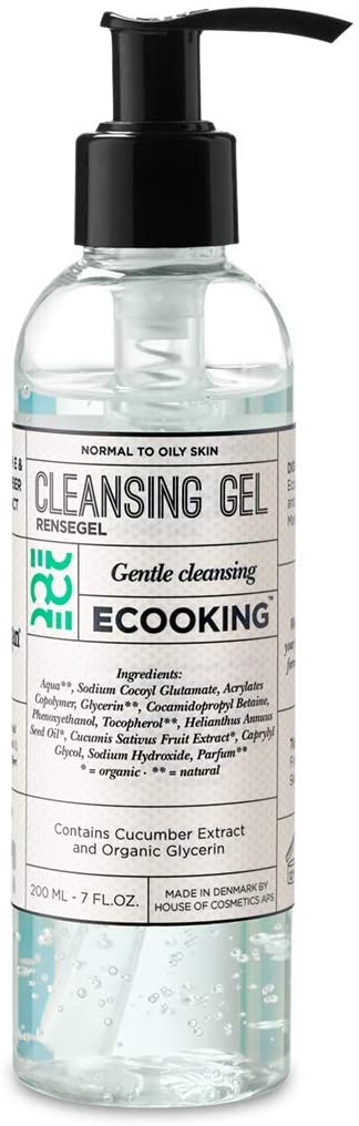 ECOOKING Facial Cleansing Gel for Normal to Oily Skin, 200 ml