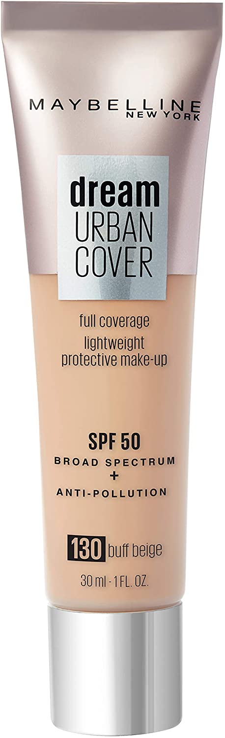 Mayb Make-Up Maybelline Dream Urban Cover All-In-One Protective Makeup, 130 Buff Beige